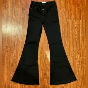 Harper Heritage black flare jeans
